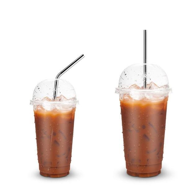 579 Set of 4 Stainless Steel Straws & Brush (2 Straight straws, 2 Bent straws, 1 Brush)