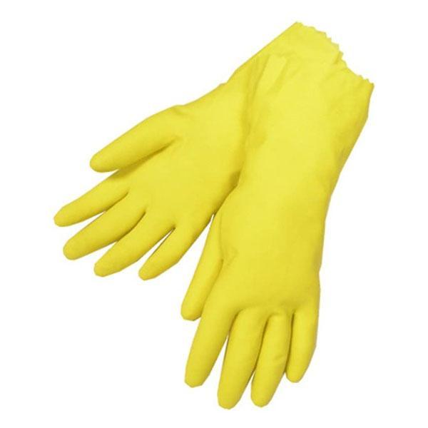 652 - Cut Glove Reusable Rubber Hand Gloves (Yellow) - 1 pc