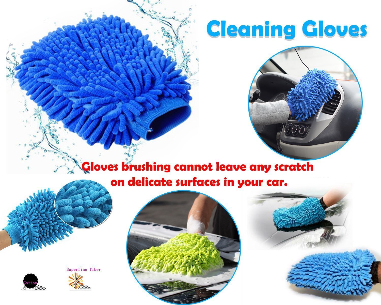 711 double sided microfiber hand glove duster